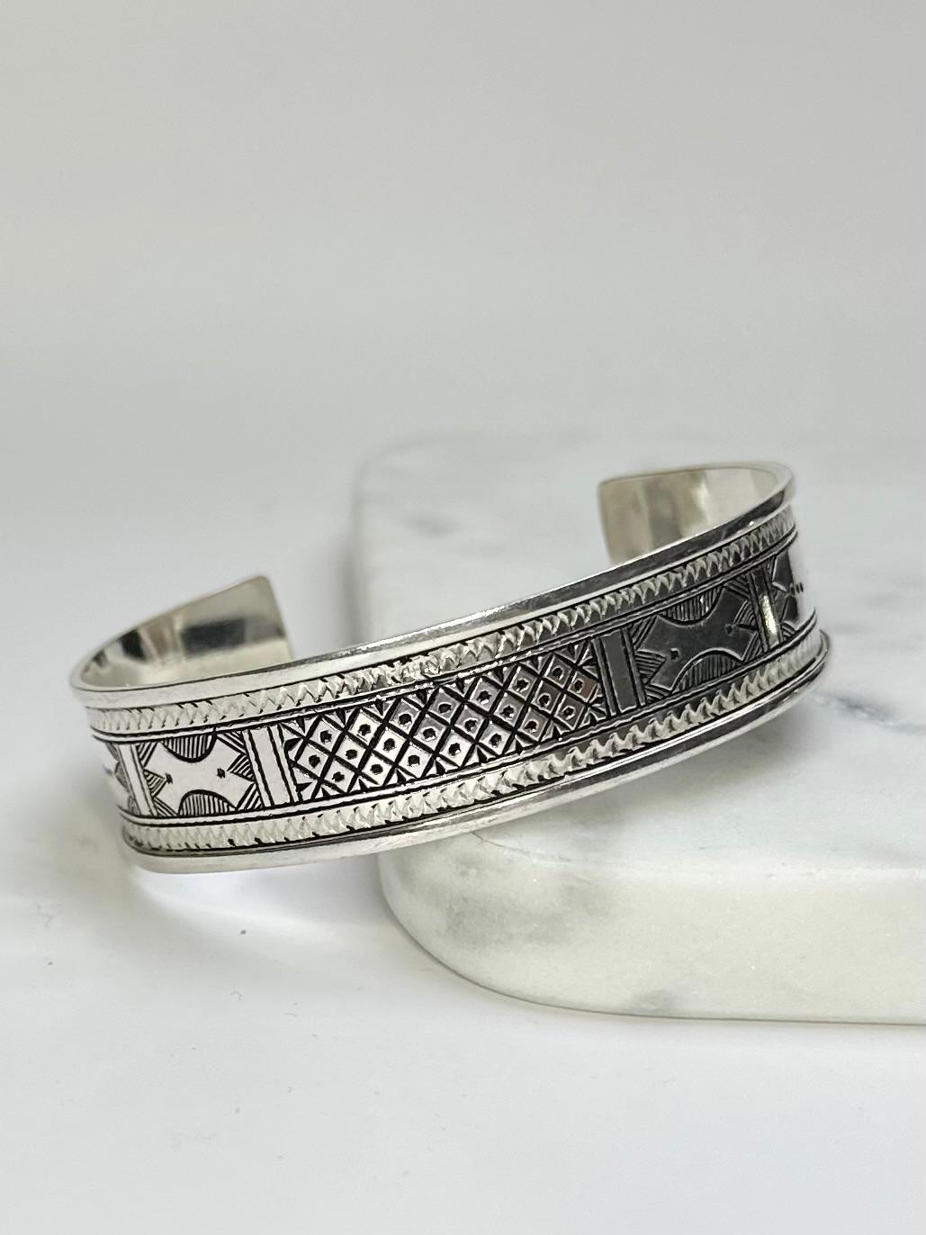 Tunaruz - Amazigh Silver Cuff Bracelet