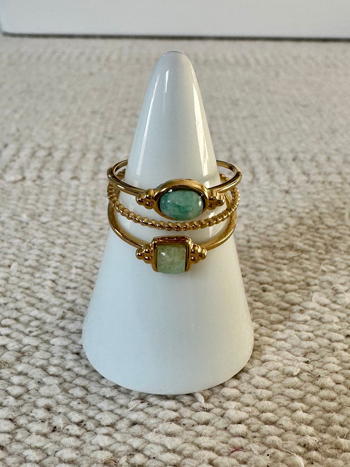 Lina - Amazigh-Inspired Ring with Natural Stone