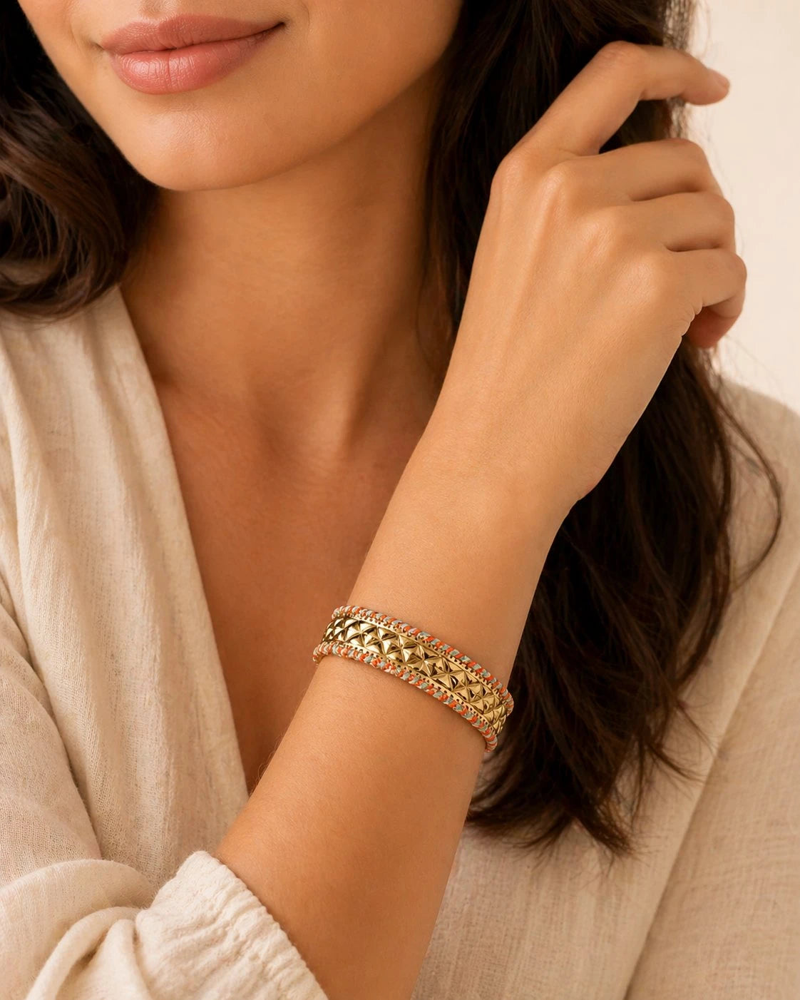 Aida – Bracelet en Acier Inoxydable Inspiré Amazigh