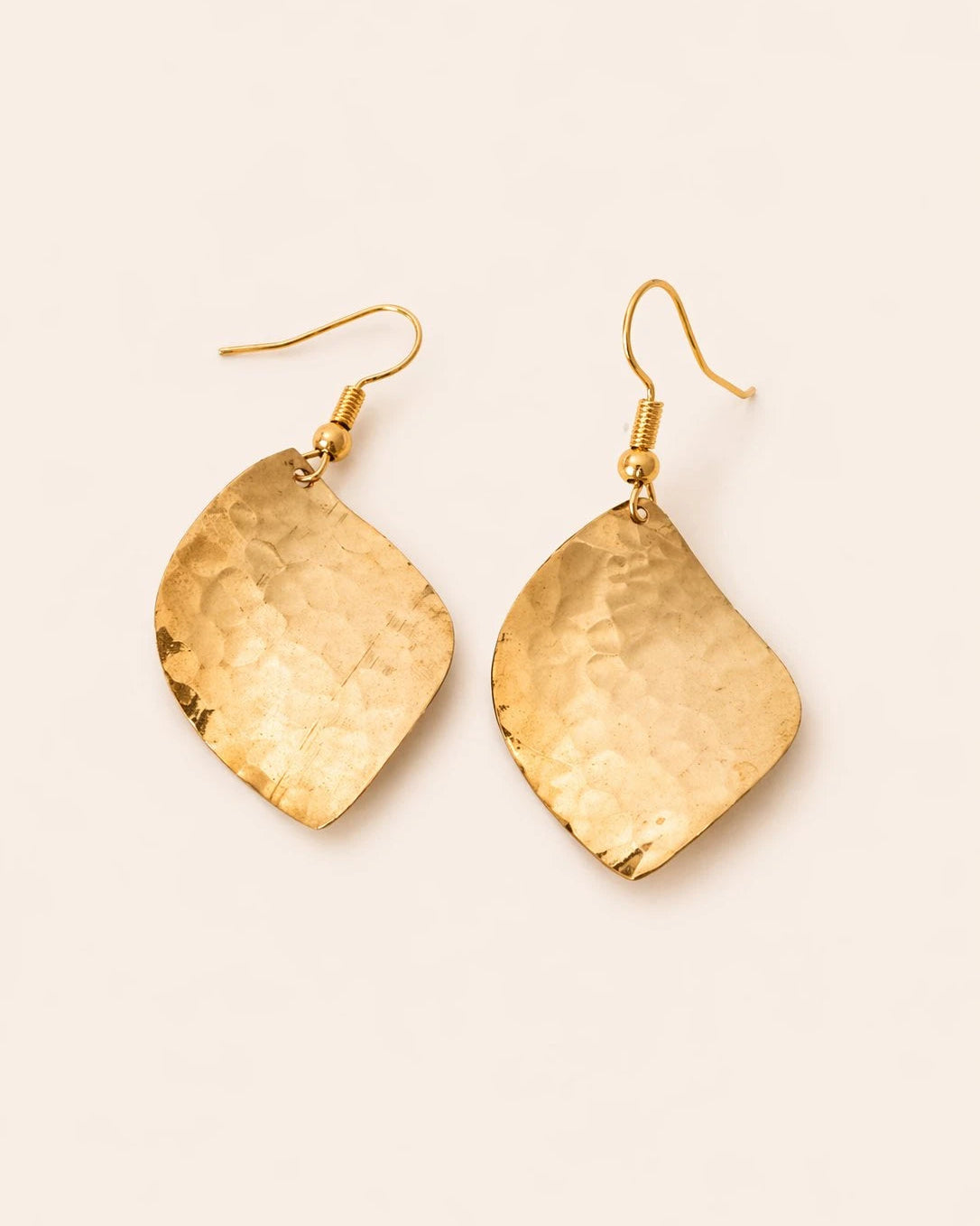 Nourhan Hammered Copper Drop Earrings – Handmade Amazigh Statement Pieces