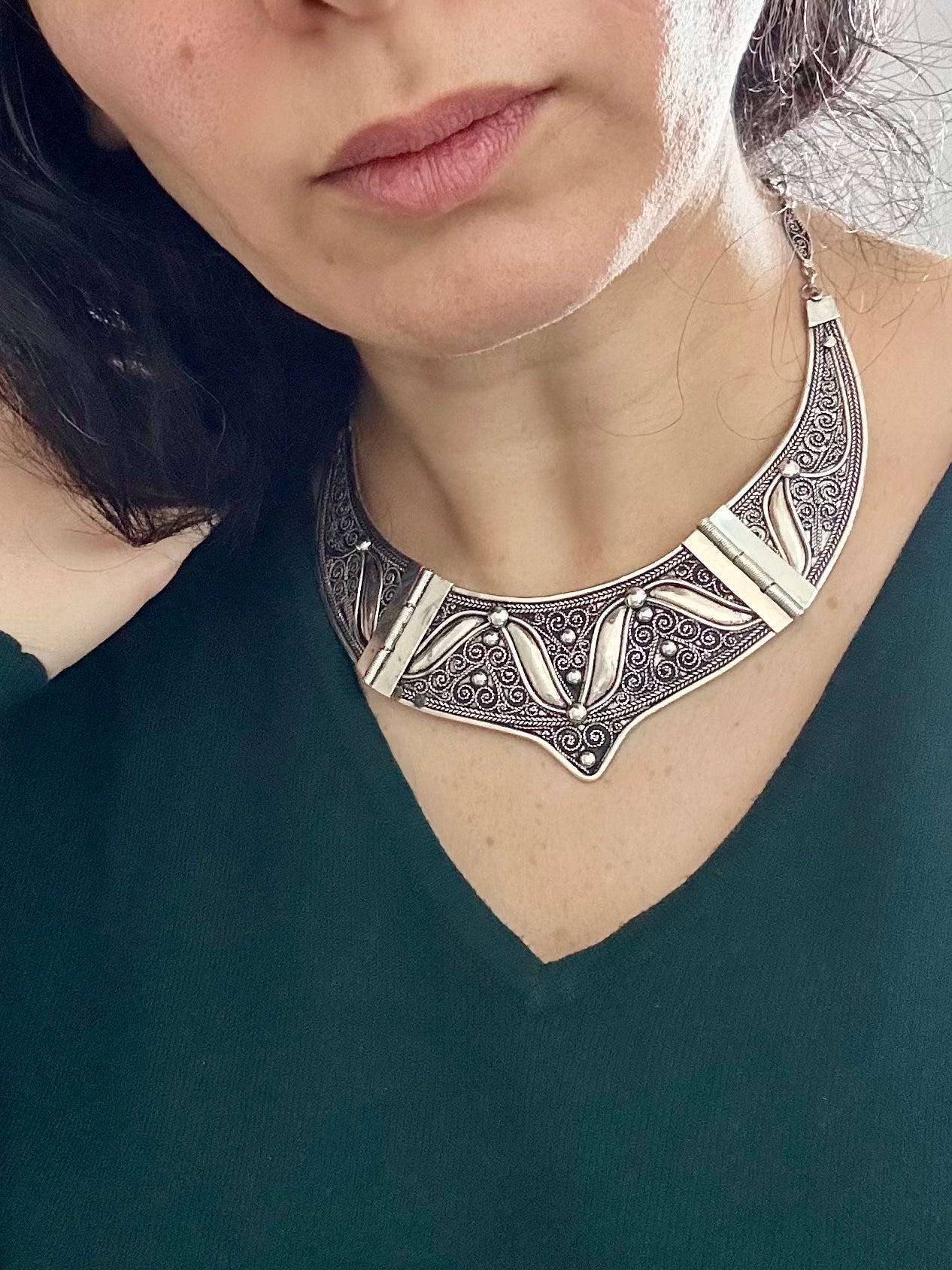 Numinsa - Amazigh Silver Statement Necklace