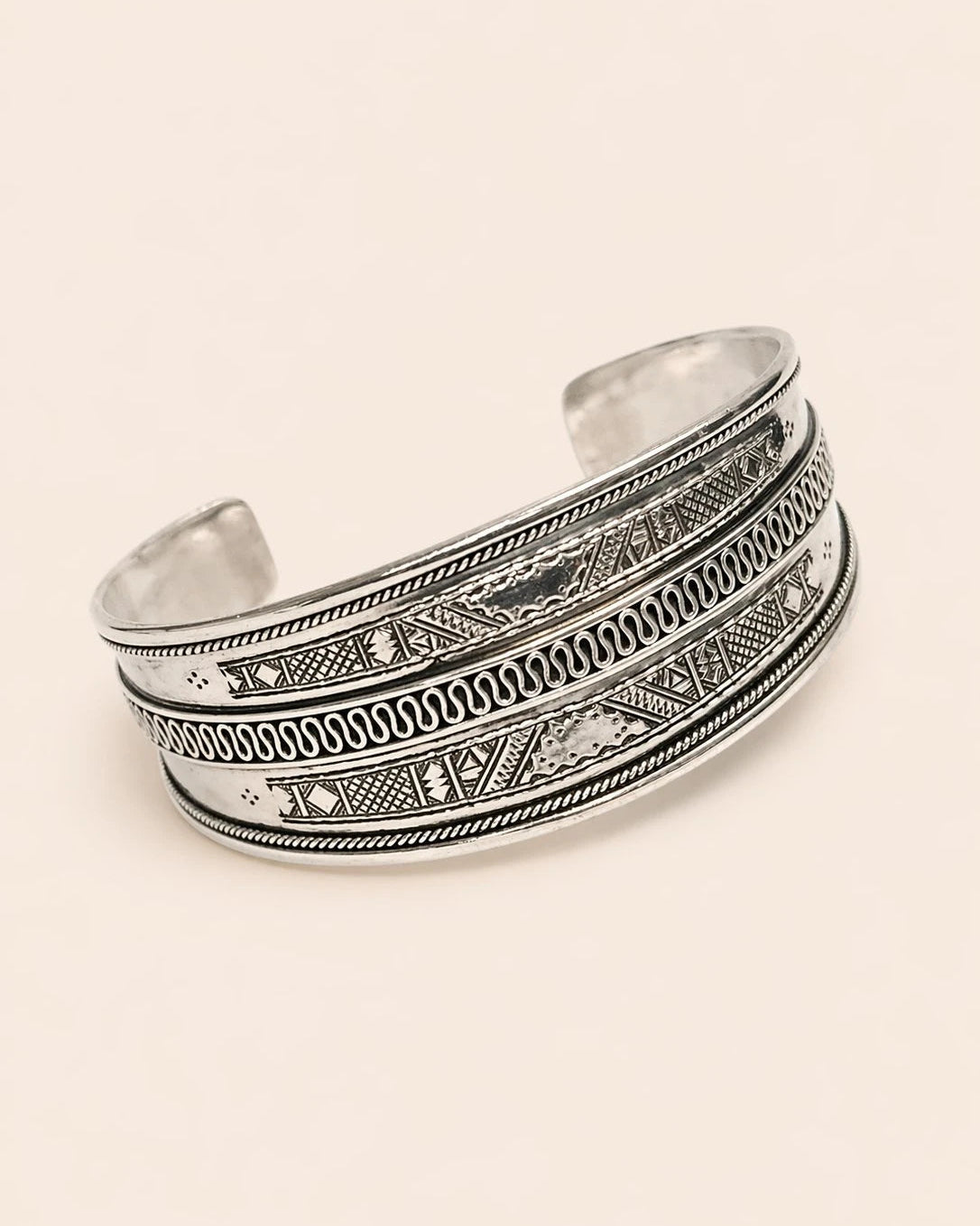 Silin – Large Bracelet Amazigh en Argent