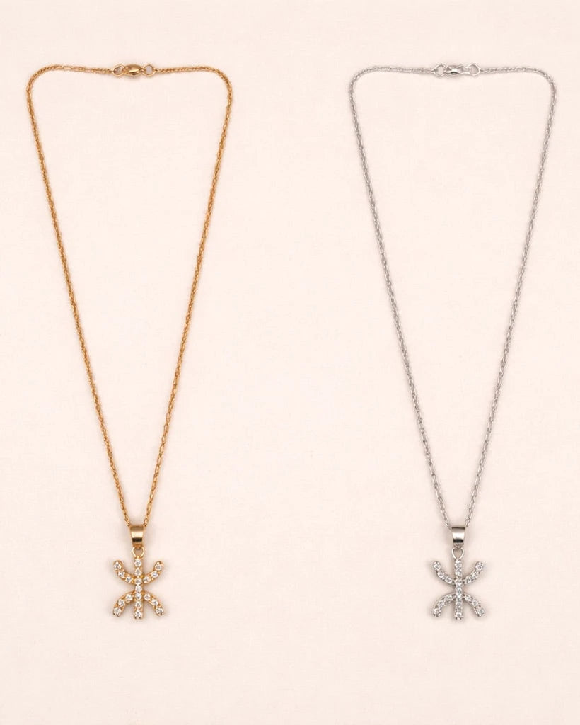 Tafat amazigh Yaz necklace, gold and silver finishes