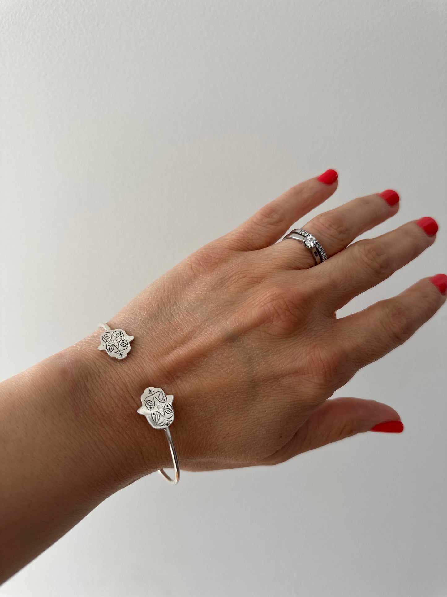 Tima - Amazigh Hamsa Silver Bracelet