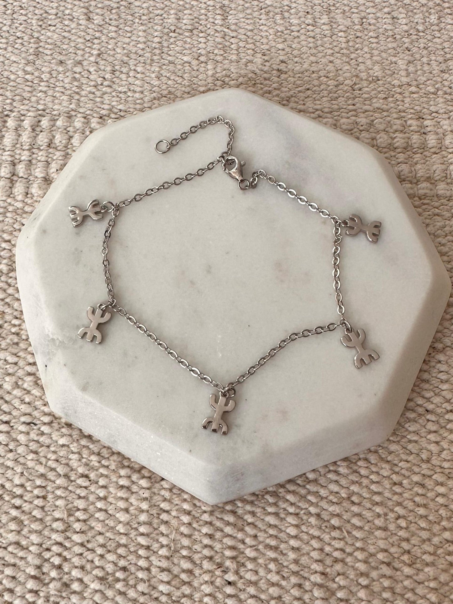 Timyaz - Silver Yaz charms bracelet