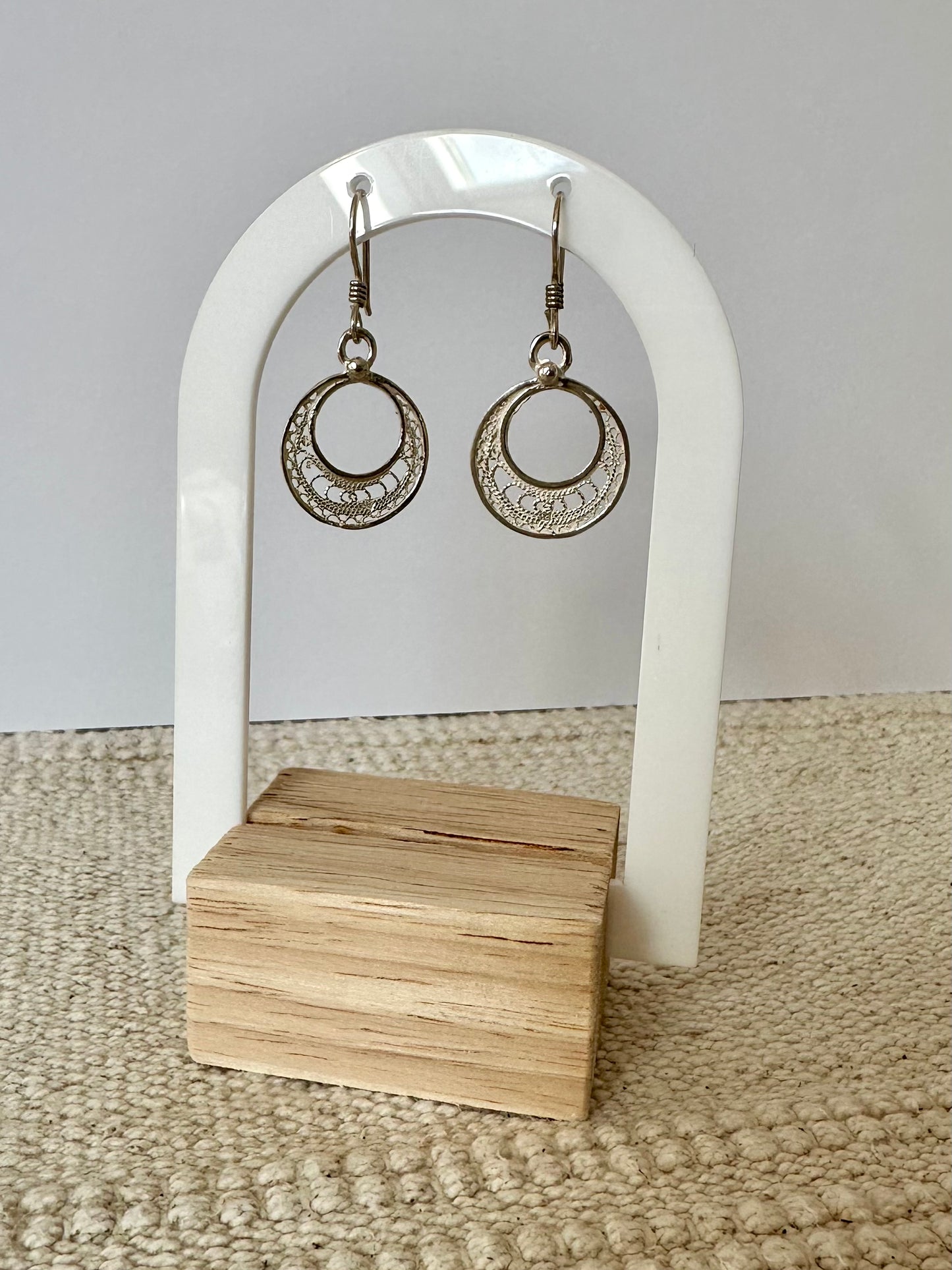 Tinass - Amazigh Silver Filigree Earrings