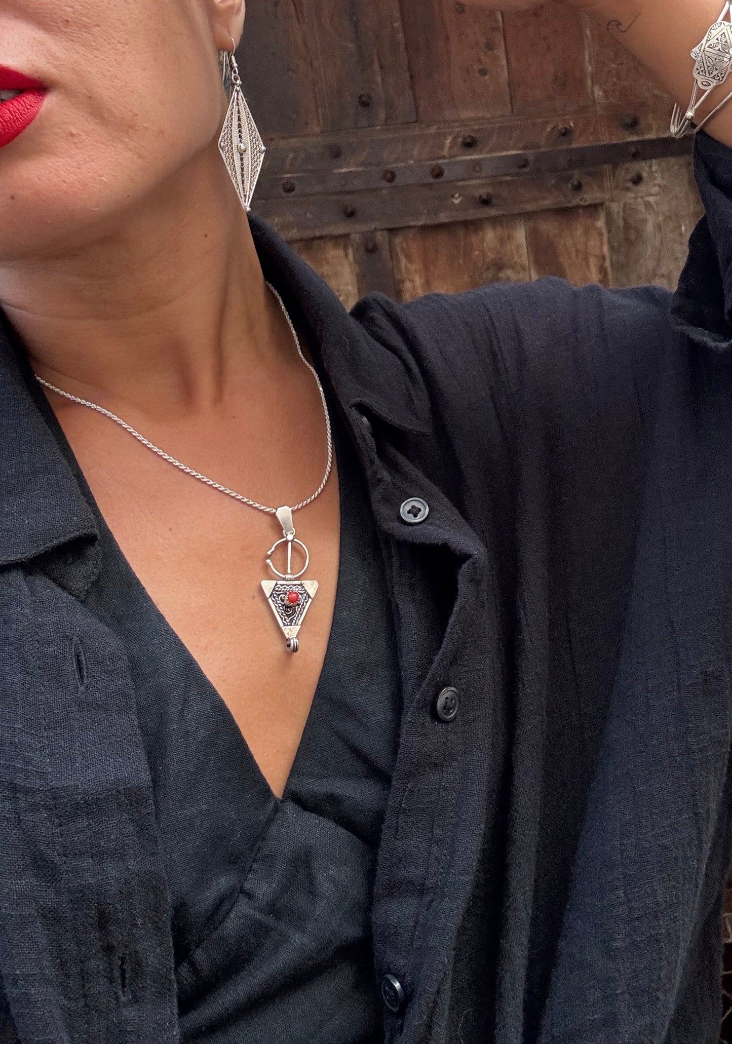 Tinufa - Amazigh Fibula Silver Pendant