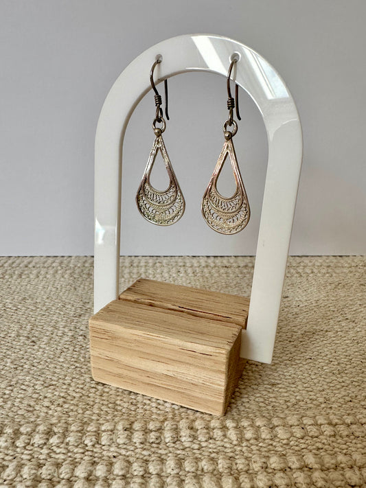 Azil - Amazigh Silver Filigree Earrings