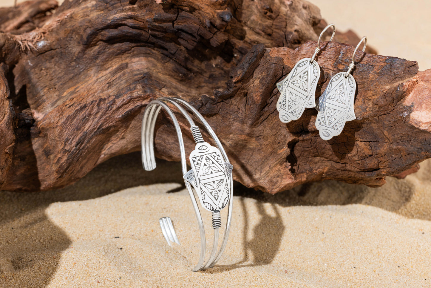 Fatma – Amazigh Hamsa Silver Bracelet