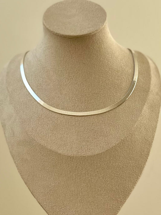 Necklace - Sterling Silver Herringbone Chain
