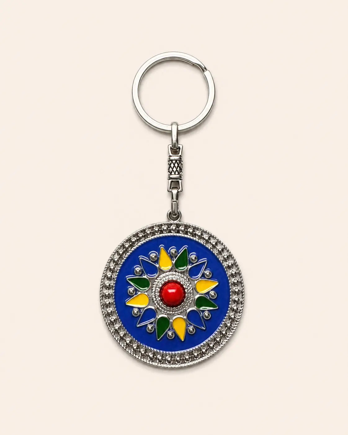 Porte-Clés Fleur Amazigh – Breloque Héritage Audacieux