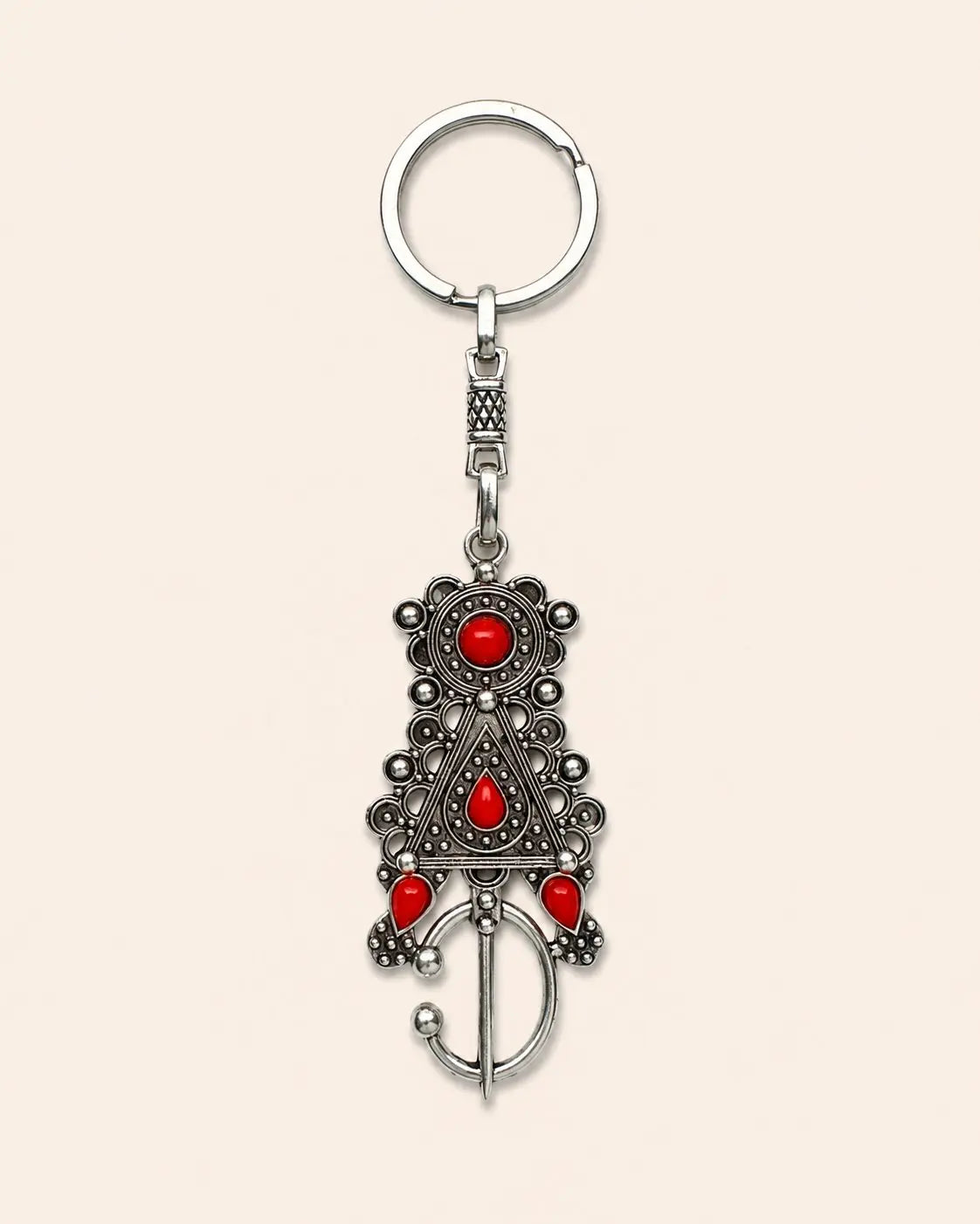 Porte-Clés Fibule Amazigh – Breloque Héritage Audacieux