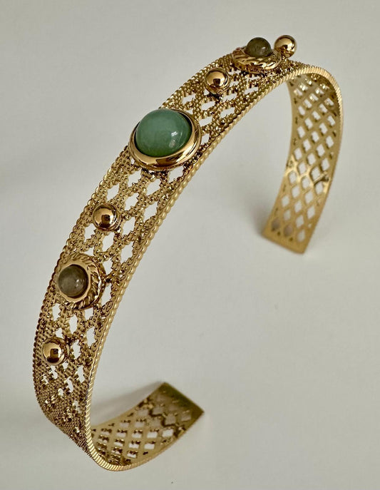 Mona - Amazigh-Inspired Stainless Steel Bracelet
