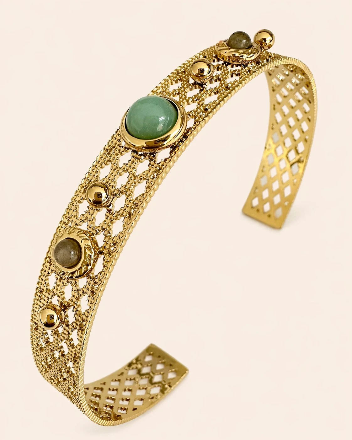 Mona – Bracelet en Acier Inoxydable Inspiré Amazigh