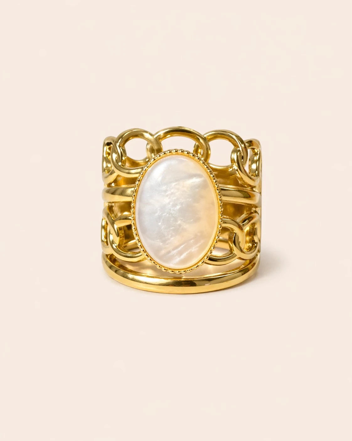 Nahila – Bague en Acier Inoxydable Inspirée Amazigh