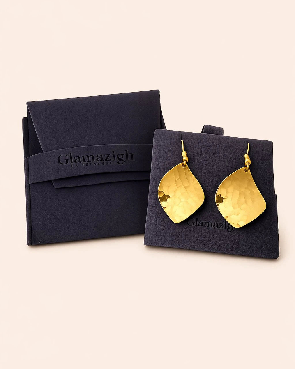 Boucles d'Oreilles Nourhan en Cuivre Martelé – Artisanat Amazigh Fait Main