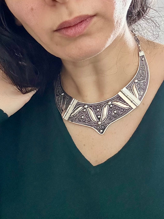 Numinsa - Amazigh Silver Statement Necklace
