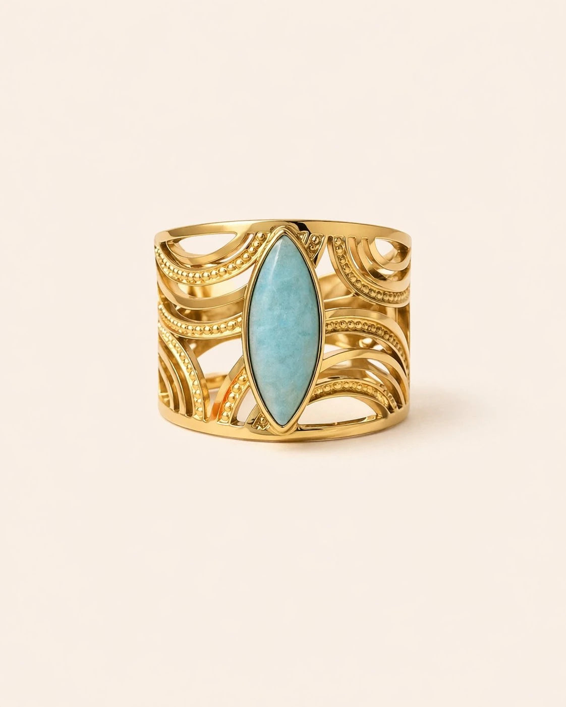 Salima – Bague en Acier Inoxydable Inspirée Amazigh