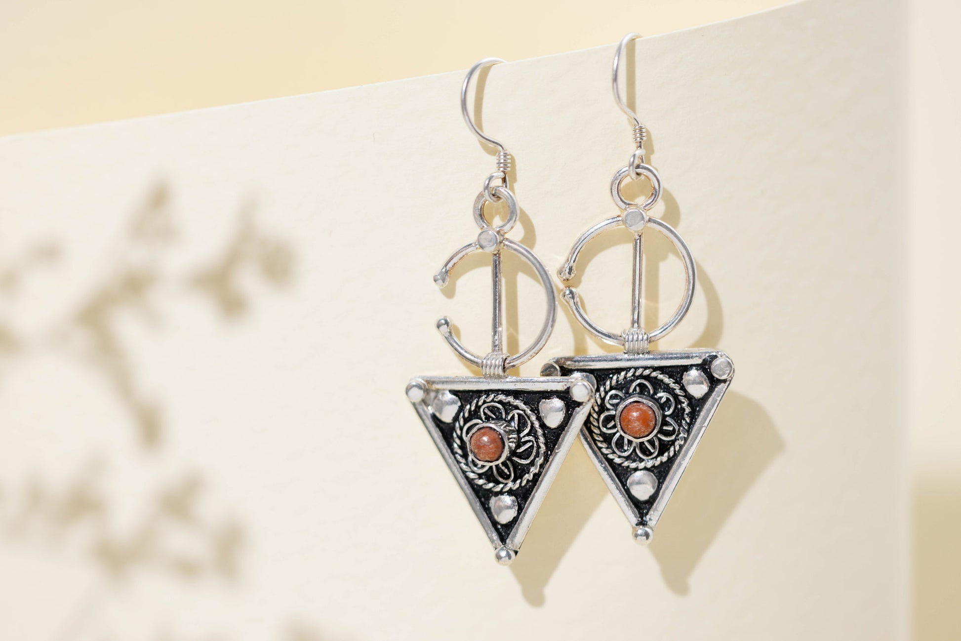 Tinufa - Amazigh Fibula Silver Earrings – Option, Design 3, 1, Material, Silver