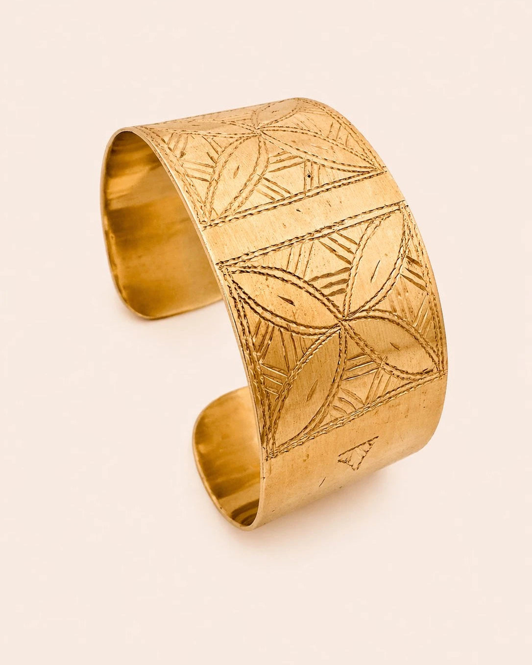Tirra Handmade Copper Cuff – Engraved Amazigh Heritage Bracelet