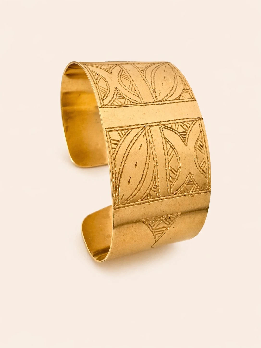 Tirra Handmade Copper Cuff – Engraved Amazigh Heritage Bracelet