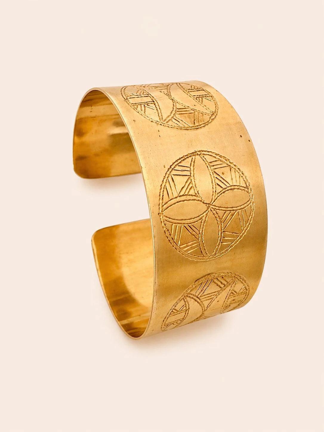 Tirra Handmade Copper Cuff – Engraved Amazigh Heritage Bracelet