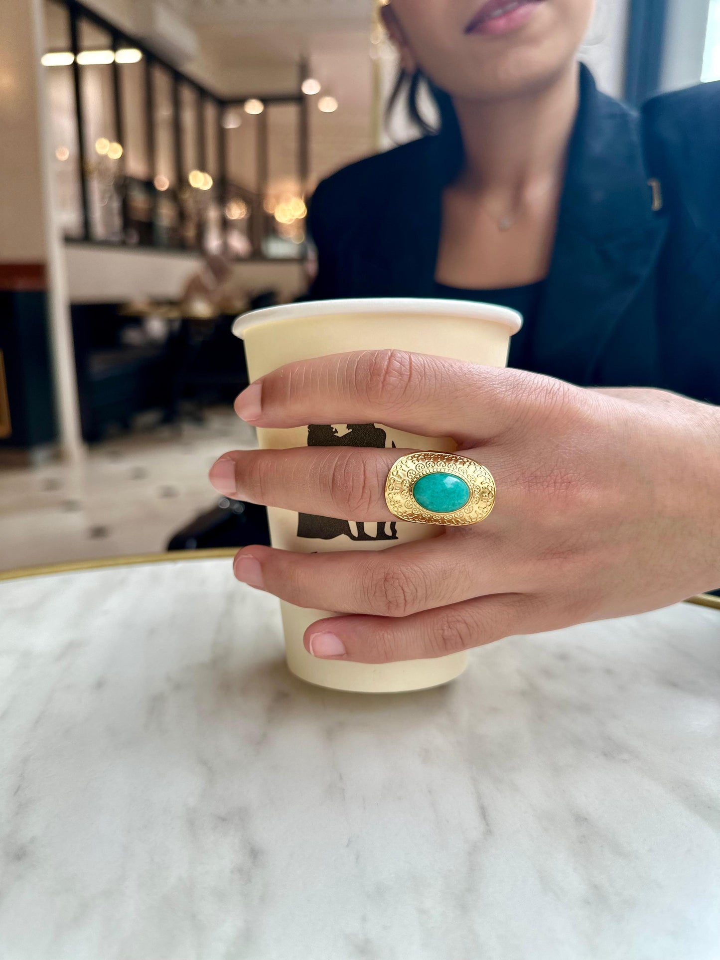 Salwa - Amazigh-Inspired Stainless Steel Ring