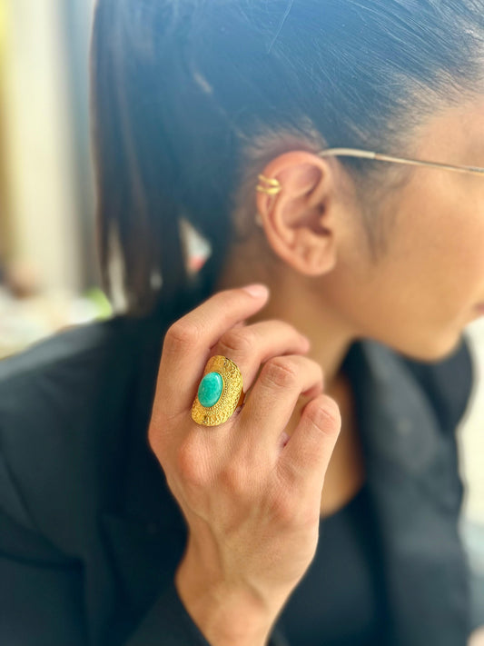 Salwa - Amazigh-Inspired Stainless Steel Ring