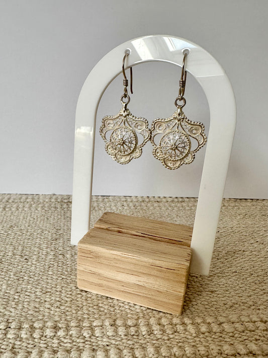 Wira - Amazigh Silver Filigree Earrings