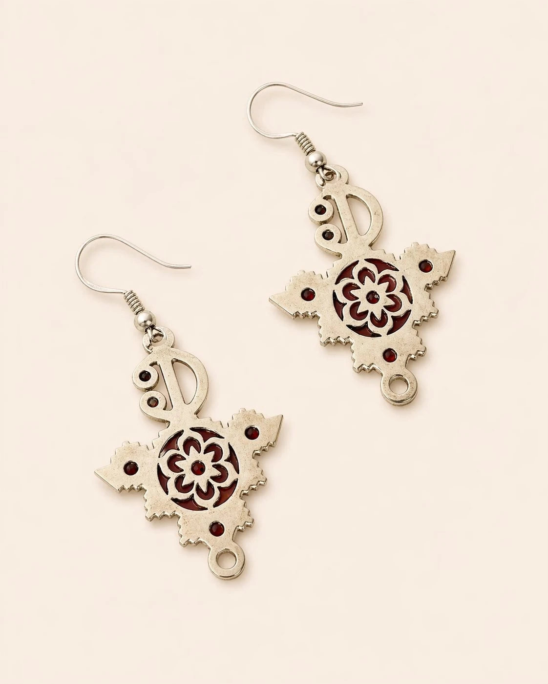 Zirzita Silver Earrings – Artisan Moroccan Silver with Hand-Etched Details