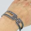 Damya - Amazigh Geometric Silver Cuff Bracelet - Image 4