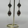 Selma - Amazigh Earrings with Red Stone Accent
