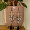 Aida - Amazigh Triangle Silver Earrings - Image 2