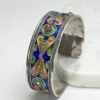 Dihya - Amazigh Multicolour Enamel Silver Cuff Bracelet