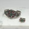 Mira - Amazigh Ornate Silver Cuff Bracelet - Image 2