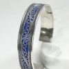 Tafila - Amazigh Blue Enamel Silver Bracelet - Image 6