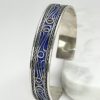 Tafila - Amazigh Blue Enamel Silver Bracelet - Image 7