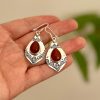 Yamina - Amazigh Engraved Teardrop Earrings - Image 2