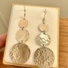 Nourhan - Amazigh Hammered Silver Drop Earrings - Image 3