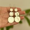 Nourhan - Amazigh Hammered Silver Drop Earrings - Image 2